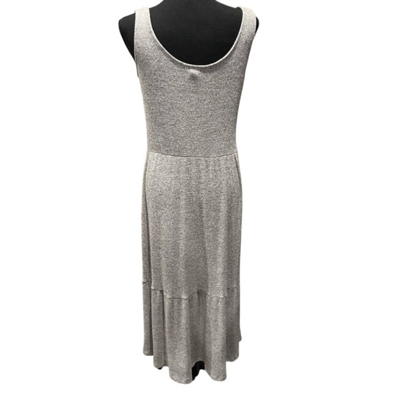 Comfy Chic Heather Gray Sleeveless Midi Dress Daily Ritual Sz Small - Picture 3 of 6